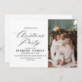 Foto Merry Christmas Party Invitations Kaarten (Voorkant / Achterkant)