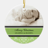 Foto Merry Kerstgrootouders Ornament Green (Voorkant)