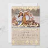 Foto Merry KerstHappy Nieuwjaar Feestdagenkaart (Voorkant)