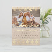 Foto Merry KerstHappy Nieuwjaar Feestdagenkaart (Staand voorkant)