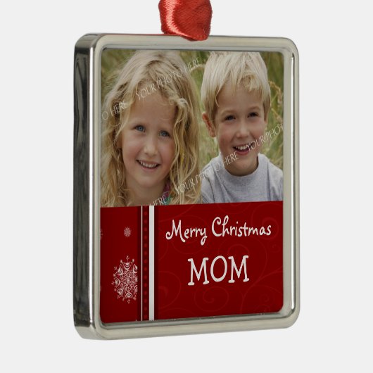 Foto Merry Kerstmis Mam Ornament (Rechts)