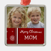 Foto Merry Kerstmis Mam Ornament (Voorkant)
