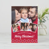 Foto Merry Kerstmis Noordse Sweater Feestdagenkaart (Staand voorkant)