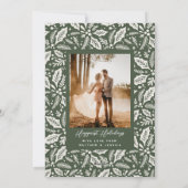 Foto Merry Kisses en Warm Wishes Berry Arch Feestdagenkaart (Achterkant)