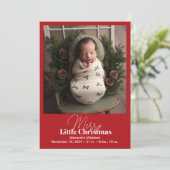 Foto: Merry Little Christmas Feestdagenkaart (Staand voorkant)