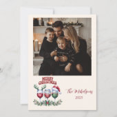 Foto Merry Wine Kerstmis Feestdagenkaart (Voorkant)