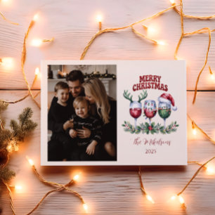 Foto Merry Wine Kerstmis Feestdagenkaart