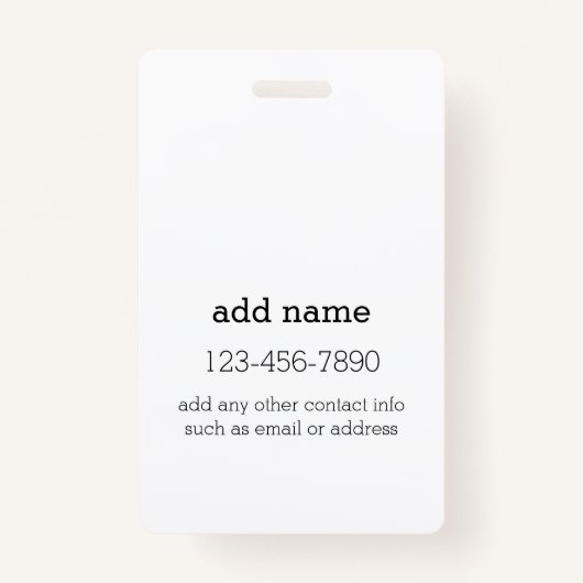 Foto met aangepaste naamidentificatielegment badge (Achterkant)