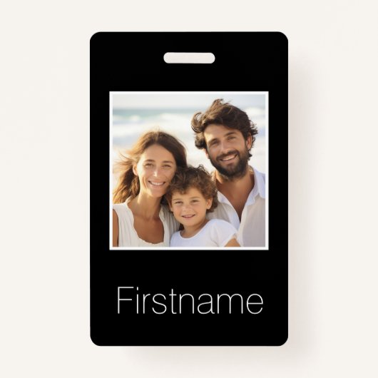 Foto met aangepaste naamidentificatielegment badge (Voorkant)