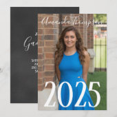 Foto met achterzijde Afstudeerder van Chalkboard:  Kaart (Voorkant / Achterkant)