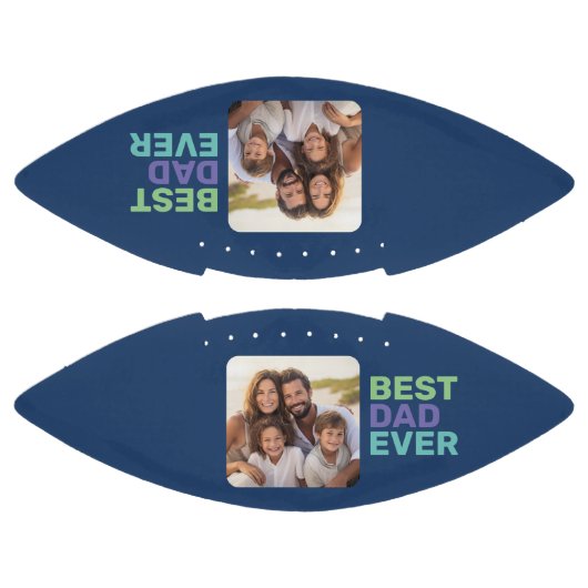 Foto met beste vader ooit - Whimsical Greep Blue American Football (Panelen)
