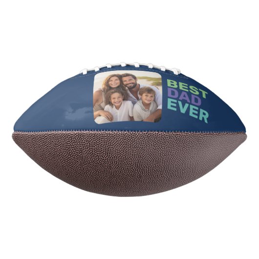 Foto met beste vader ooit - Whimsical Greep Blue American Football (Gedraaid 90)
