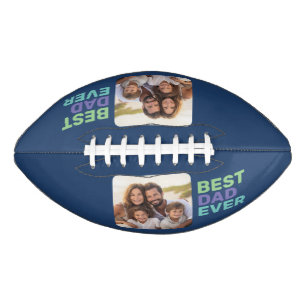 Foto met beste vader ooit - Whimsical Greep Blue American Football