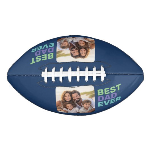 Foto met beste vader ooit - Whimsical Greep Blue American Football (Voorkant)
