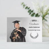 Foto met bijkantoren - 3x5 Afstuderen aankondiging (Staand voorkant)