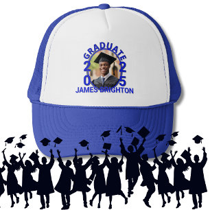 Foto met blauw thema Afstuderen Trucker Pet