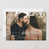 Foto met bloeiende liefde bespaar de datum magnetische uitnodiging (Voorkant)