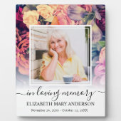 Foto met bloemen in gedachtenis - Sfeervolle bloem Fotoplaat (Voorkant)