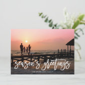 Foto met borstellettering voor Seizoensgroeten Feestdagenkaart (Staand voorkant)