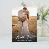 Foto met briefing met briefje met briefje met brie bedankkaart (Staand voorkant)