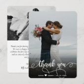 Foto met briefing met briefje met briefje met brie bedankkaart (Voorkant / Achterkant)