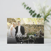 Foto met briefing met briefje met briefje met brie bedankkaart (Staand voorkant)