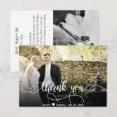 Foto met briefing met briefje met briefje met brie bedankkaart (Voorkant / Achterkant)