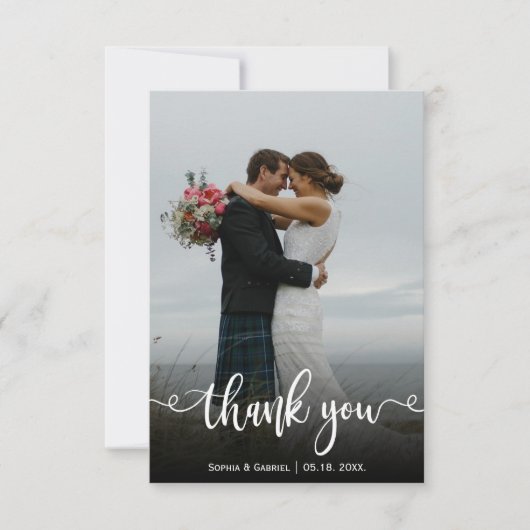 Foto met briefing met briefje met briefje met brie bedankkaart (Voorkant)