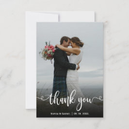 Foto met briefing met briefje met briefje met brie bedankkaart