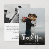 Foto met briefing met briefje met briefje met brie bedankkaart (Voorkant / Achterkant)