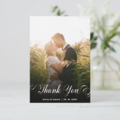 Foto met briefing met briefje met briefje met brie bedankkaart (Staand voorkant)