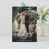 Foto met briefing met briefje met briefje met brie bedankkaart (Staand voorkant)