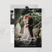 Foto met briefing met briefje met briefje met brie bedankkaart (Voorkant / Achterkant)