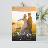 Foto met briefing met briefje met briefje met brie bedankkaart (Staand voorkant)