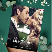 Foto met briefing met briefje met briefje met brie bedankkaart