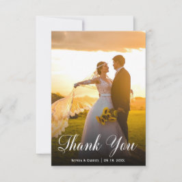 Foto met briefing met briefje met briefje met brie bedankkaart