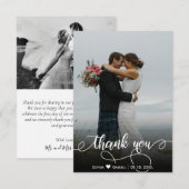 Foto met briefing met briefje met briefje met brie bedankkaart (Voorkant / Achterkant)