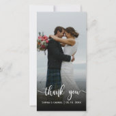 Foto met briefing met briefje met briefje met brie bedankkaart (Voorkant)