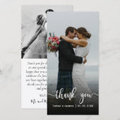 Foto met briefing met briefje met briefje met brie bedankkaart (Voorkant / Achterkant)