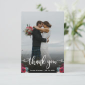 Foto met briefing met briefje met briefje met brie bedankkaart (Staand voorkant)