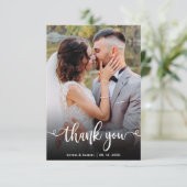 Foto met briefing met briefje met briefje met brie bedankkaart (Staand voorkant)