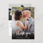 Foto met briefing met briefje met briefje met brie bedankkaart (Voorkant / Achterkant)