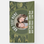 Foto met Camouflage Green en aangepaste tekst Spandoek (Verticaal)