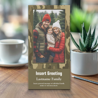 Foto met Camouflage print militaire feestdag Kaart