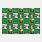 Foto met Cartoon Reindeer met vrolijk kerstfeest Inpakpapier Vel (Voorkant 2)