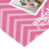 Foto met Chevron-patroon en aangepaste naam Tafelkleed (Gekanteld)