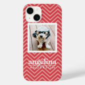 Foto met Chevron Pattern en aangepaste naam Case-Mate iPhone Case (Achterkant)