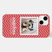 Foto met Chevron Pattern en aangepaste naam Case-Mate iPhone Case (Achterkant (horizontaal))