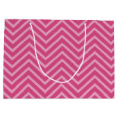 Foto met Chevron Pattern en aangepaste naam Groot Cadeauzakje (Achterkant)