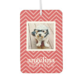 Foto met Chevron Pattern en aangepaste naam Luchtverfrisser (Voorkant)